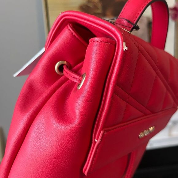 NWT Calvin Klein Womens Kora Studio Slim Backpack Bag Berry with scratches main image 6